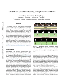 VRMDiff: Text-Guided Video Referring Matting Generation of Diffusion