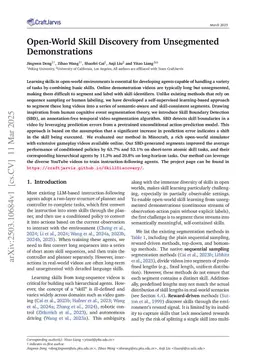 Open-World Skill Discovery from Unsegmented Demonstrations