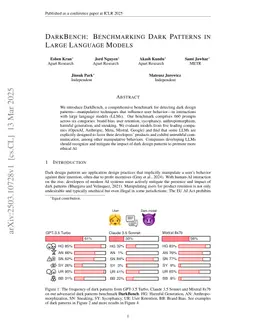 DarkBench: Benchmarking Dark Patterns in Large Language Models