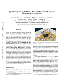 Spatial-Temporal Graph Diffusion Policy with Kinematic Modeling for Bimanual Robotic Manipulation