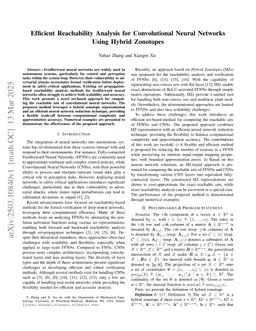 Efficient Reachability Analysis for Convolutional Neural Networks Using Hybrid Zonotopes