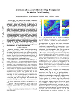 Communication-Aware Iterative Map Compression for Online Path-Planning