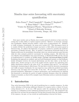 Mamba time series forecasting with uncertainty quantification