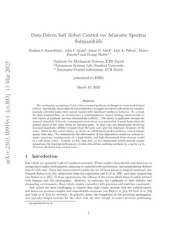 Data-Driven Soft Robot Control via Adiabatic Spectral Submanifolds