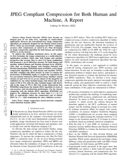 JPEG Compliant Compression for Both Human and Machine, A Report