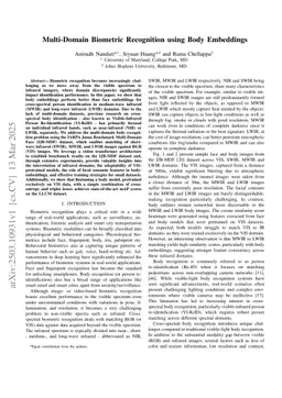 Multi-Domain Biometric Recognition using Body Embeddings