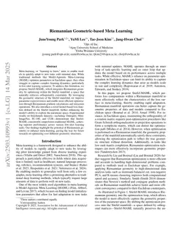 Riemannian Geometric-based Meta Learning