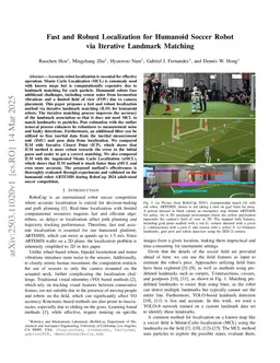 Fast and Robust Localization for Humanoid Soccer Robot via Iterative Landmark Matching