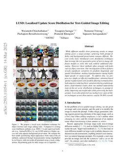 LUSD: Localized Update Score Distillation for Text-Guided Image Editing
