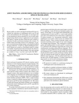Joint Training And Decoding for Multilingual End-to-End Simultaneous Speech Translation