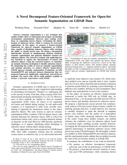 A Novel Decomposed Feature-Oriented Framework for Open-Set Semantic Segmentation on LiDAR Data