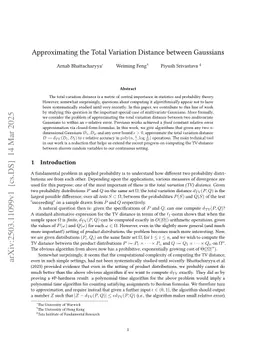 Approximating the Total Variation Distance between Gaussians