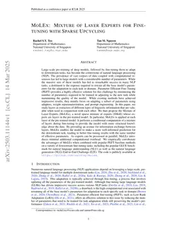 MoLEx: Mixture of Layer Experts for Finetuning with Sparse Upcycling
