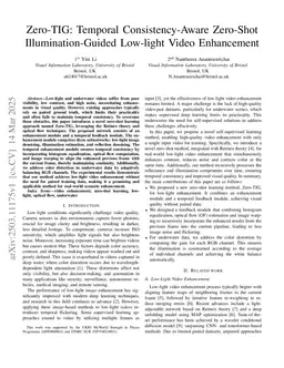 Zero-TIG: Temporal Consistency-Aware Zero-Shot Illumination-Guided Low-light Video Enhancement