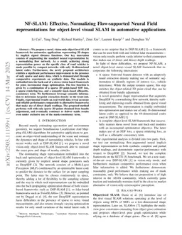NF-SLAM: Effective, Normalizing Flow-supported Neural Field representations for object-level visual SLAM in automotive applications