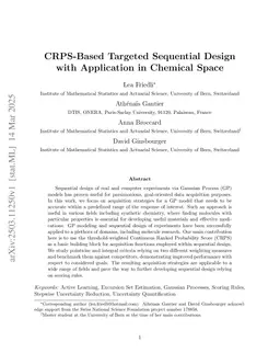 CRPS-Based Targeted Sequential Design with Application in Chemical Space