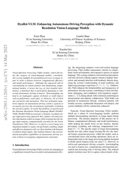 DynRsl-VLM: Enhancing Autonomous Driving Perception with Dynamic Resolution Vision-Language Models