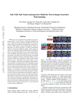 Safe-VAR: Safe Visual Autoregressive Model for Text-to-Image Generative Watermarking