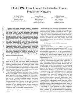 FG-DFPN: Flow Guided Deformable Frame Prediction Network