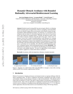 Dynamic Obstacle Avoidance with Bounded Rationality Adversarial Reinforcement Learning