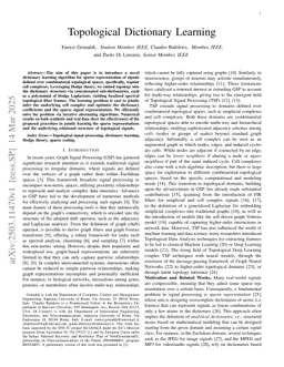 Topological Dictionary Learning
