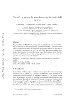 NeuMC -- a package for neural sampling for lattice field theories