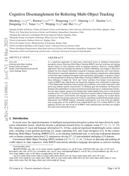 Cognitive Disentanglement for Referring Multi-Object Tracking