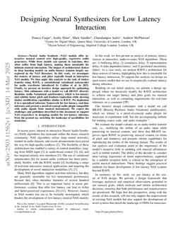 Designing Neural Synthesizers for Low-Latency Interaction