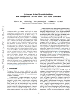 Seeing and Seeing Through the Glass: Real and Synthetic Data for Multi-Layer Depth Estimation