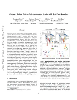 Centaur: Robust End-to-End Autonomous Driving with Test-Time Training