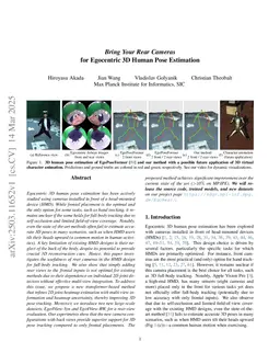Bring Your Rear Cameras for Egocentric 3D Human Pose Estimation