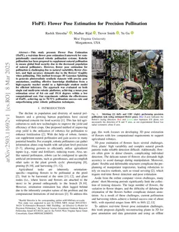 FloPE: Flower Pose Estimation for Precision Pollination