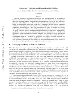 Conformal Prediction and Human Decision Making