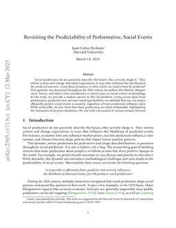 Revisiting the Predictability of Performative, Social Events