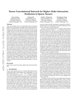 Tensor Convolutional Network for Higher-Order Interaction Prediction in Sparse Tensors