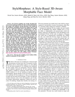 StyleMorpheus: A Style-Based 3D-Aware Morphable Face Model