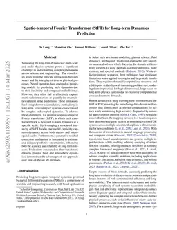 StFT: Spatio-temporal Fourier Transformer for Long-term Dynamics Prediction