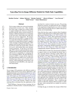 Upcycling Text-to-Image Diffusion Models for Multi-Task Capabilities