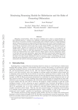 Monitoring Reasoning Models for Misbehavior and the Risks of Promoting Obfuscation