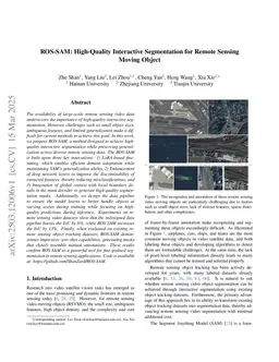 ROS-SAM: High-Quality Interactive Segmentation for Remote Sensing Moving Object