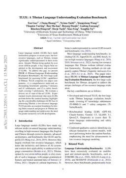 TLUE: A Tibetan Language Understanding Evaluation Benchmark