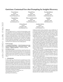 Genicious: Contextual Few-shot Prompting for Insights Discovery