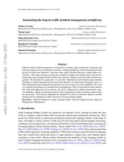 Automating the loop in traffic incident management on highway