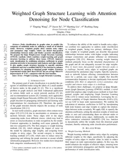 Weighted Graph Structure Learning with Attention Denoising for Node Classification
