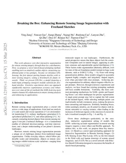 Breaking the Box: Enhancing Remote Sensing Image Segmentation with Freehand Sketches