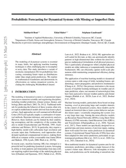 Probabilistic Forecasting for Dynamical Systems with Missing or Imperfect Data