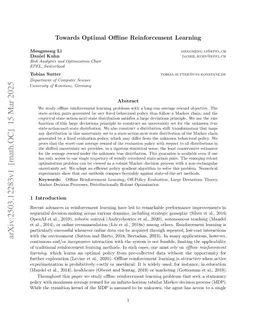 Towards Optimal Offline Reinforcement Learning