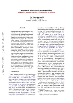 A Closer Look at Adversarial Suffix Learning for Jailbreaking LLMs: Augmented Adversarial Trigger Learning