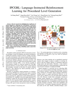 IPCGRL: Language-Instructed Reinforcement Learning for Procedural Level Generation