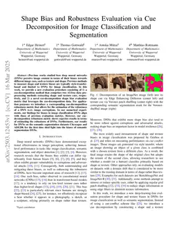 Shape Bias and Robustness Evaluation via Cue Decomposition for Image Classification and Segmentation